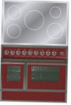 ILVE QDCI-90W-MP Red Kitchen Stove