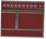 ILVE QDC-90R-MP Red Kitchen Stove