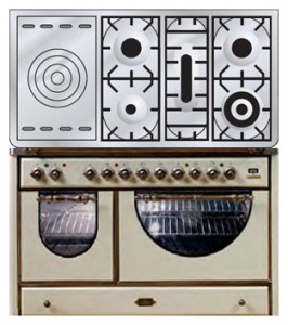 ILVE MCSA-120SD-MP Antique white 厨房炉灶 照片