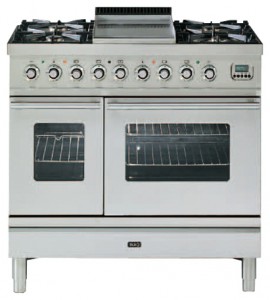 ILVE PDW-90F-VG Stainless-Steel Estufa de la cocina Foto
