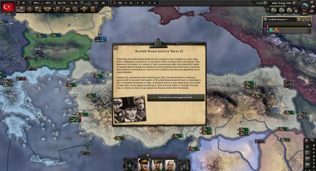 Hearts of Iron IV - Battle for the Bosporus DLC Steam Altergift 12.64 usd