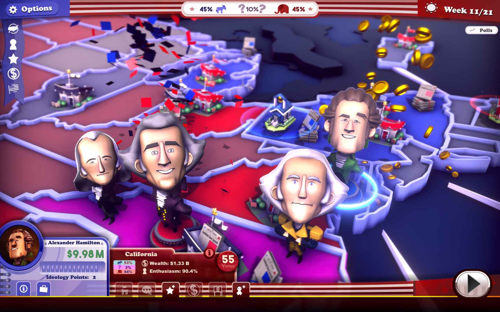 The Political Machine 2020 - The Founding Fathers DLC Steam CD Key 3.94 usd