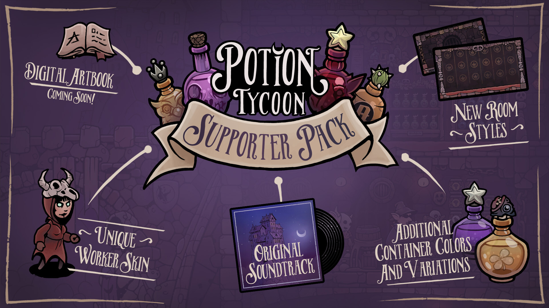 Potion Tycoon - Supporter Pack DLC Steam CD Key 7.88 usd