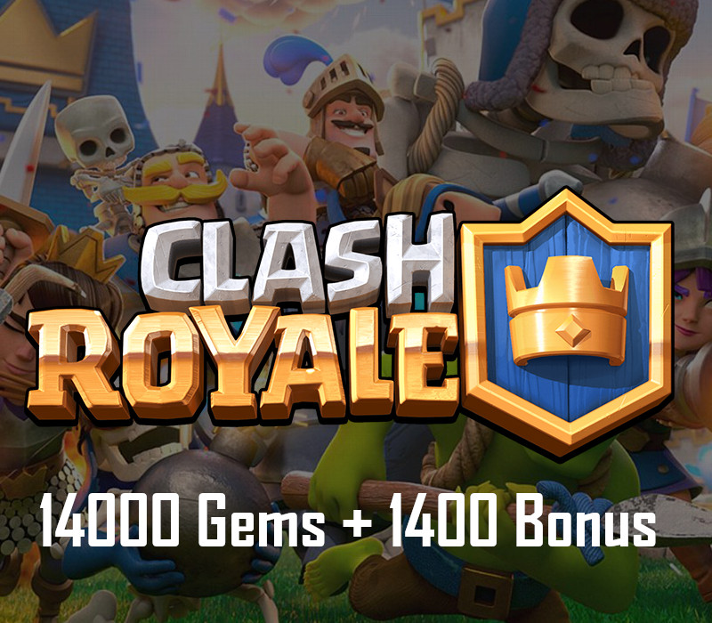 Clash Royale - 14000 Gems + 1400 Bonus Reidos Voucher 116.1 usd