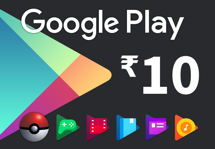 Google Play ₹10 IN Gift Card 0.47 usd