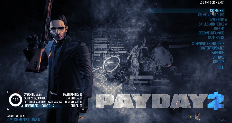 PAYDAY 2 - John Wick Character Pack DLC Steam CD Key 22.59 usd