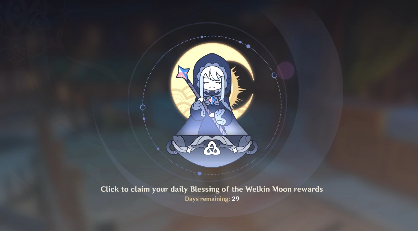 Genshin Impact Blessing of the Welkin Moon 30-Days Subscription Key 5.41 usd