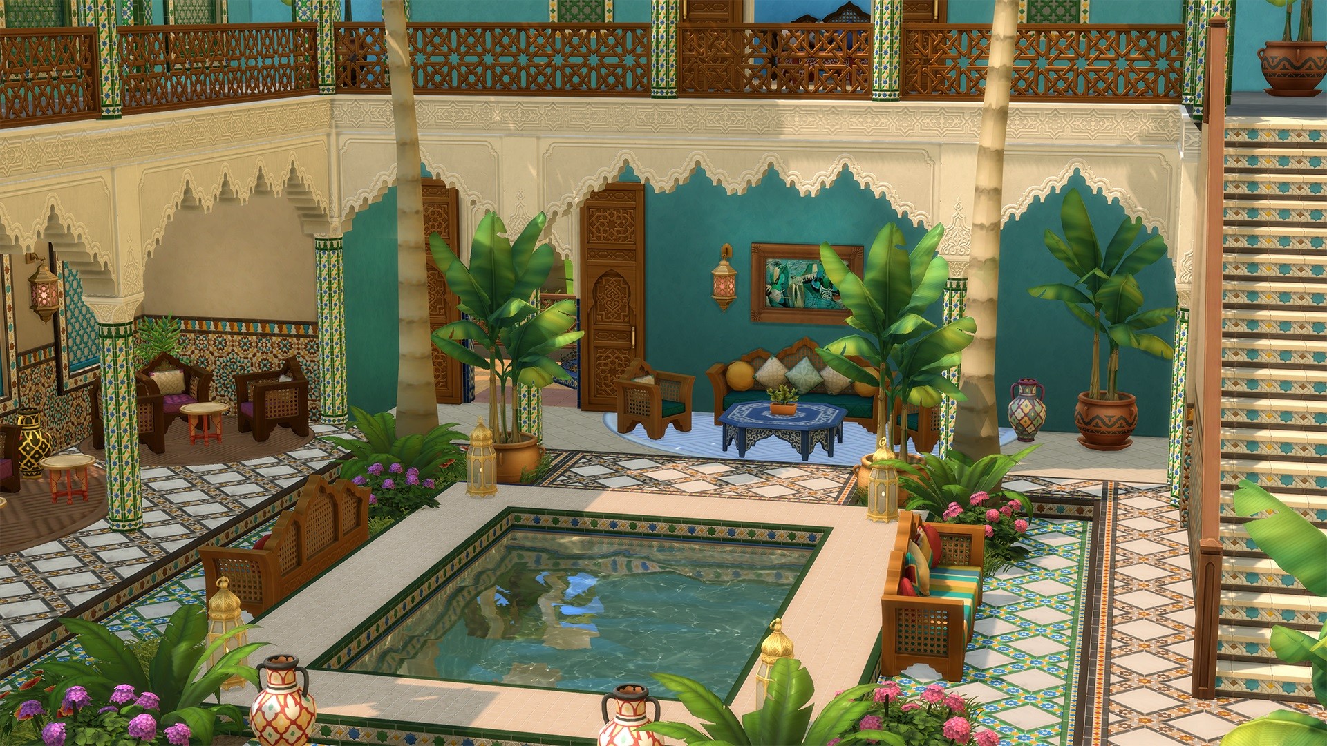 The Sims 4 - Courtyard Oasis Kit DLC Origin CD Key 5.28 usd