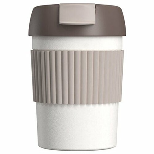 Термостакан-непроливайка Kisskissfish Rainbow Vacuum Coffee Tumbler Mini, S-U35C-155, (серый, белый, коричневый), 360 мл фото