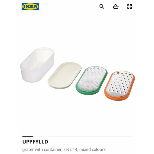 IKEA UPPFYLLD набор тёрок с контейнером фото