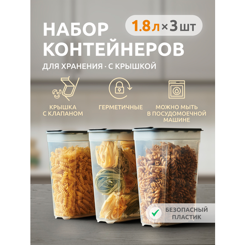 Набор контейнеров для сыпучих продуктов и еды Альт-Пласт АП 549 фото