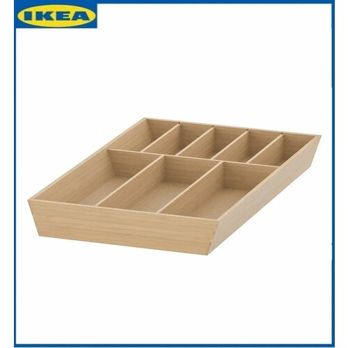 Лоток для столовых приборов IKEA UPPDATERA, бамбук, 32х50 см. икеа упдатера. 1 шт. фото