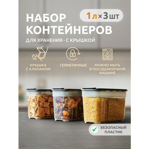 Набор контейнеров для сыпучих продуктов и еды Альт-Пласт АП 547 фото