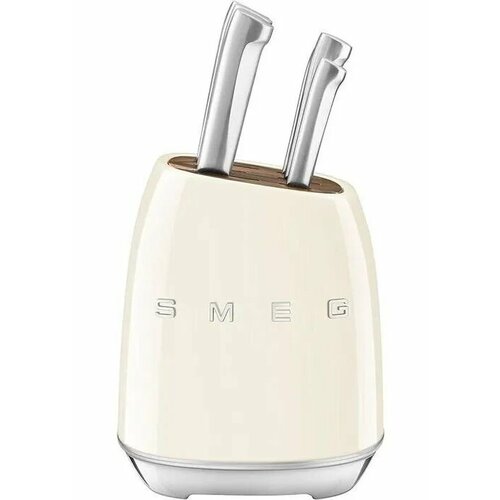 Набор ножей кухонных Smeg Бежевый фото