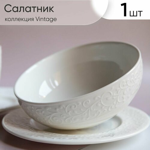 Салатник фарфоровый винтажный фото