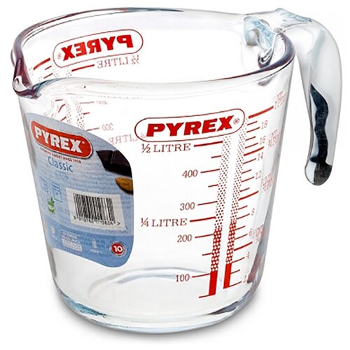 Мерный стакан 263B000/7046 Pyrex 500мл, стекло белое фото