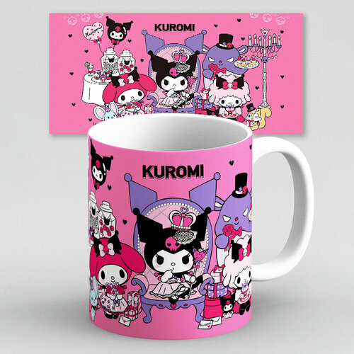 фотография Кружка с приколом Куроми Kuromi Hello Kitty Хеллоу Китти, купить за 413р