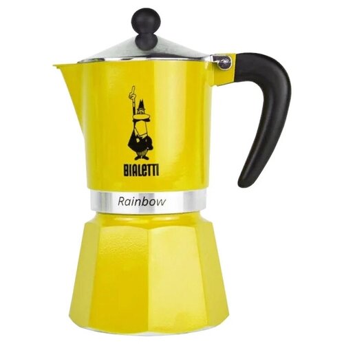 Гейзерная кофеварка Bialetti Rainbow, 270 мл0.27 л, желтый фото