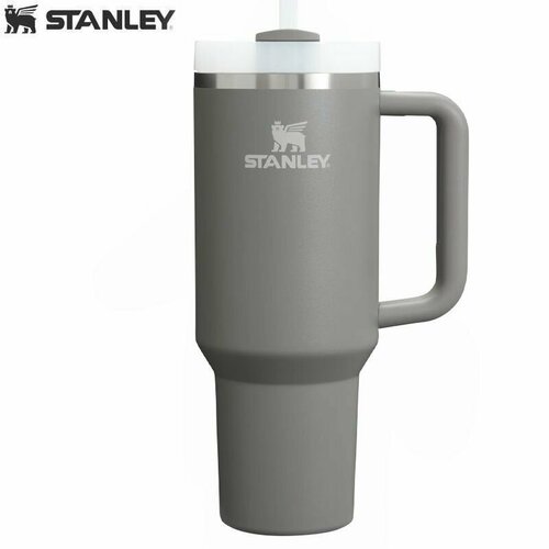 Термокружка Stanley Quencher H2.0 с трубочкой 1,18L серая фото