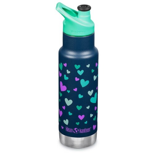 Детская термобутылка Klean Kanteen Insulated Kid Classic Narrow 12oz (355мл) Navy Hearts 1008873 фото