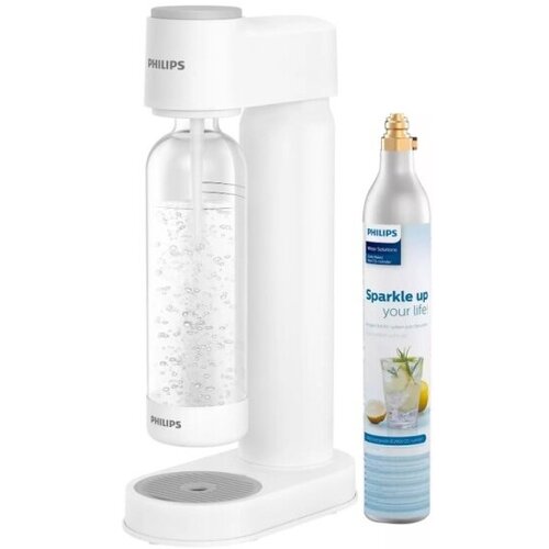 Сифон для газирования воды Philips c цилиндром CO 2, ADD4901WH/10, White фото