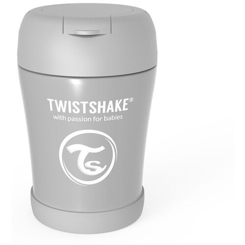 Контейнер-термос Twistshake для еды (Insulated Food Container) 350 мл. Пастельный серый (Pastel Grey). Арт. 78751 фото