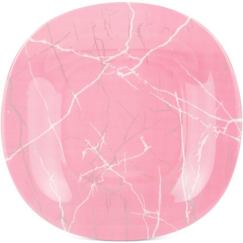 Тарелка обеденная Marble Pink Silver 27 см. Luminarc фото