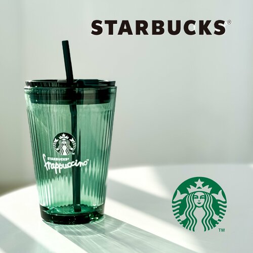 Стакан Starbucks Green Limited Edition 473 мл с трубочкой и крышкой фото