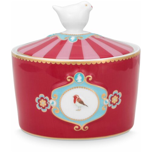 Сахарница Love Birds Medallion Red-Pink, 300 мл Pip Studio фото