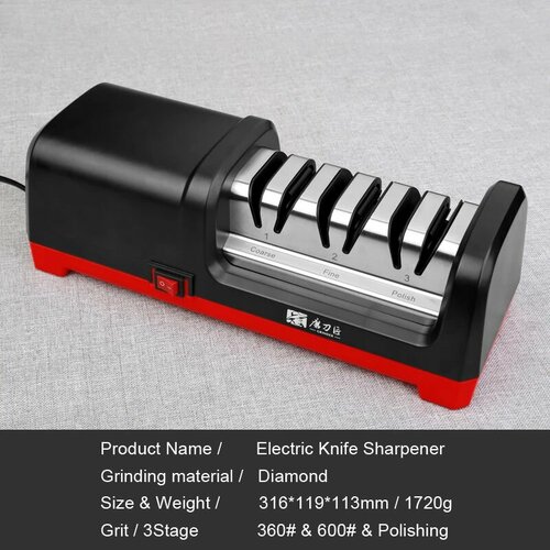 Электрическая точилка для ножей TAIDEA TG2102, knife sharpener, Красный фото