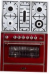 ILVE M-90RD-MP Red Kitchen Stove