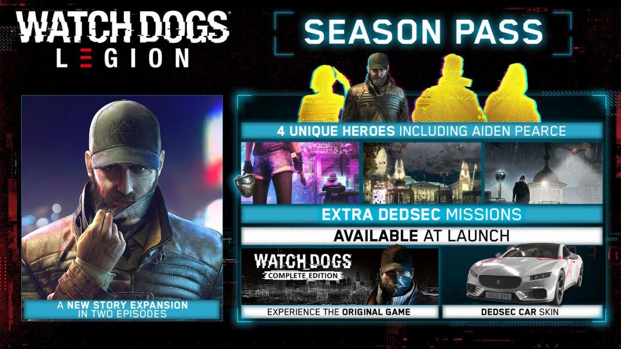 Watch Dogs: Legion - Season Pass DLC EU XBOX One / Xbox Series X|S CD Key 14.68 usd