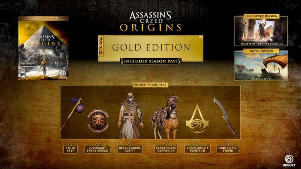 Assassin's Creed: Origins Gold Edition EU XBOX One CD Key 25.89 usd