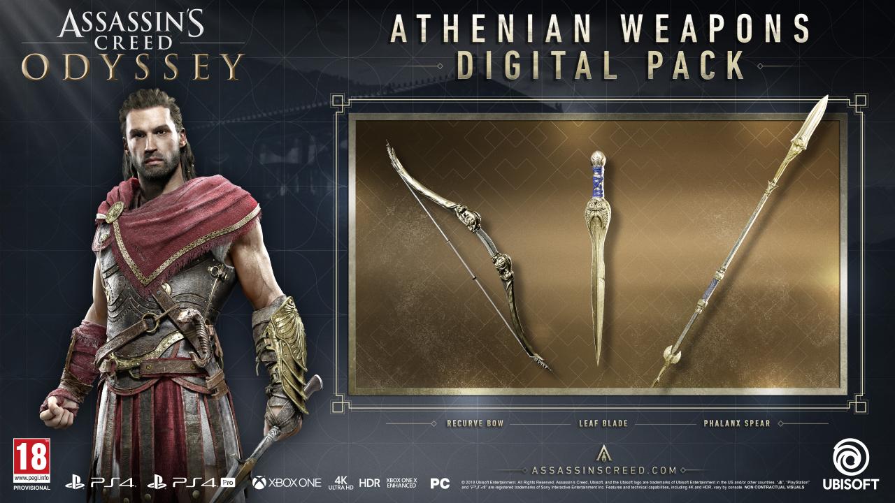 Assassin's Creed Odyssey - Athenian Weapons Pack DLC EU PS4 CD Key 8.06 usd