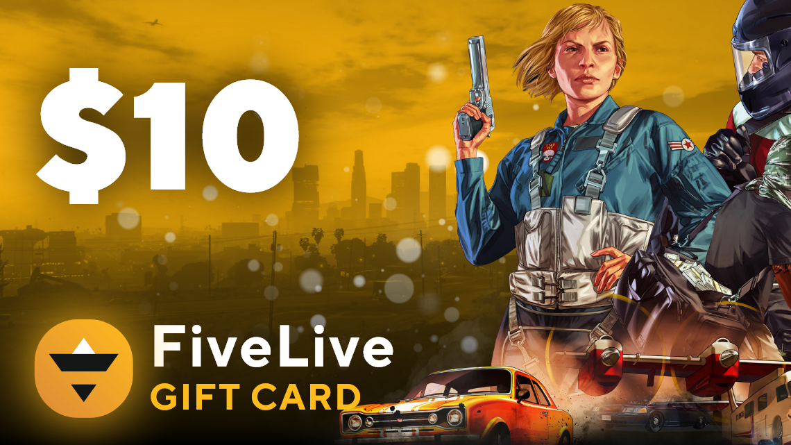 FiveLive $10 Gift Card 9.94 usd