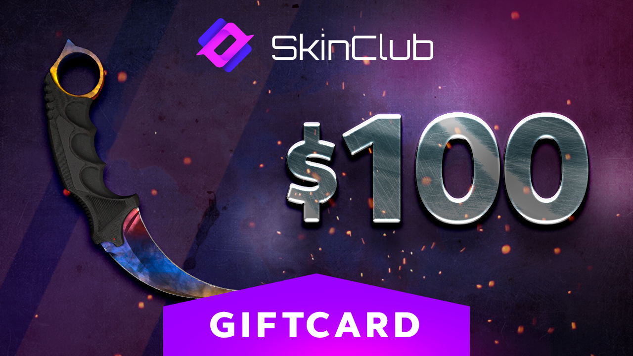 Skin.Club $100 Gift Card 115.71 usd