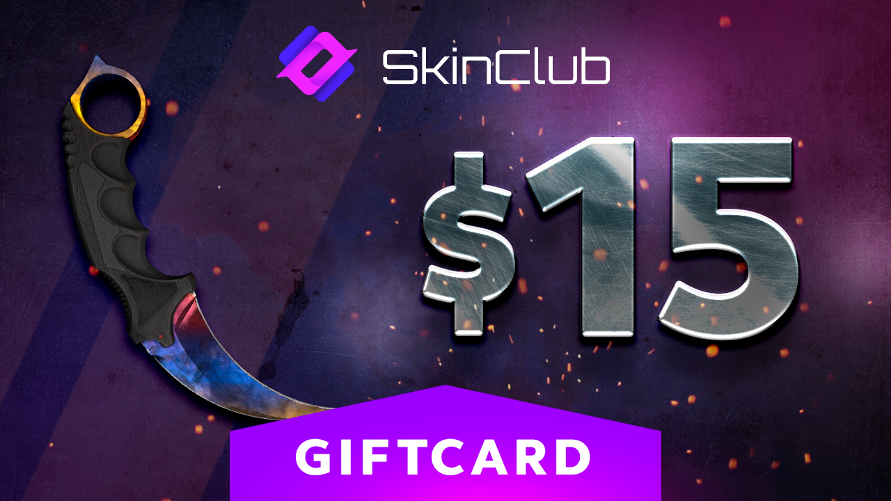 Skin.Club $15 Gift Card 17.45 usd