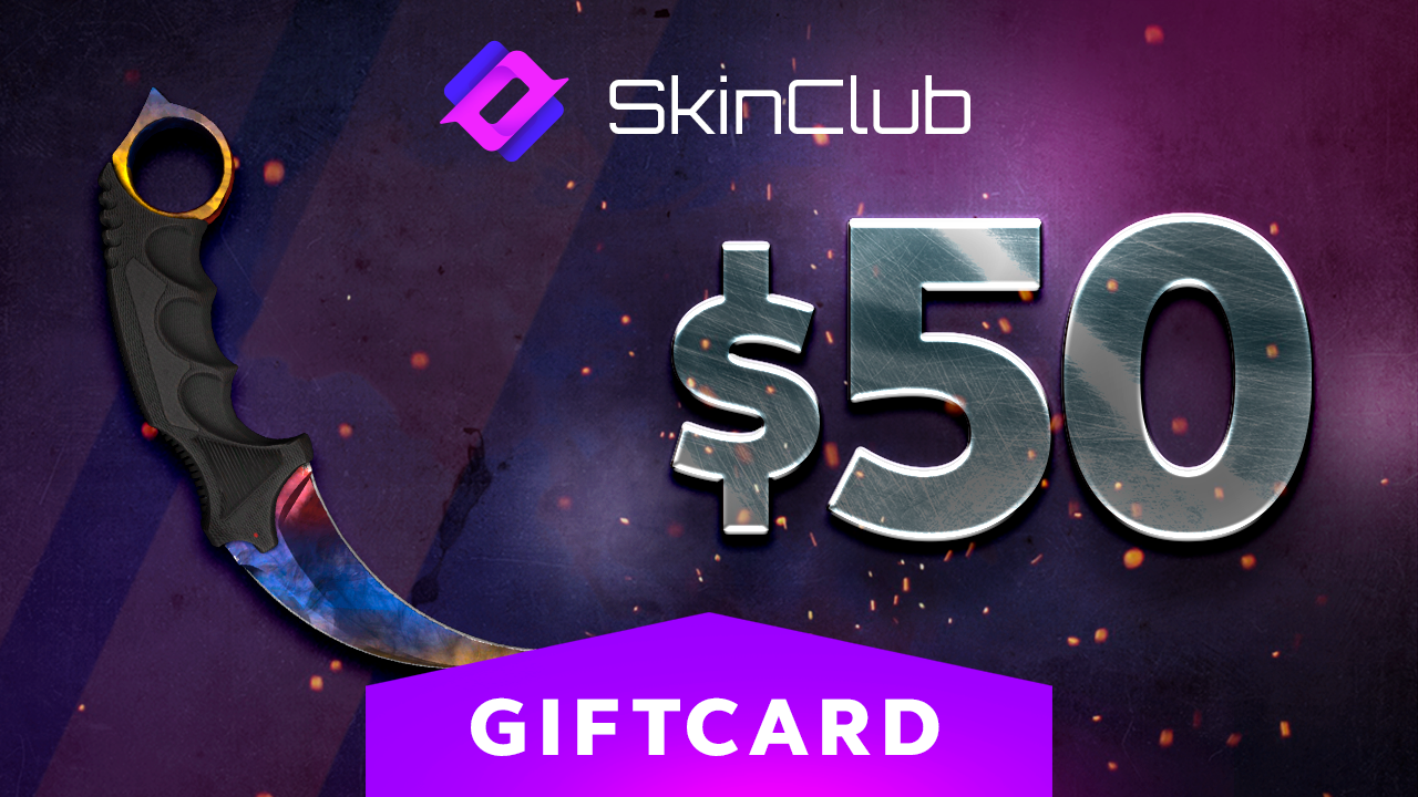 Skin.Club $50 Gift Card 57.91 usd