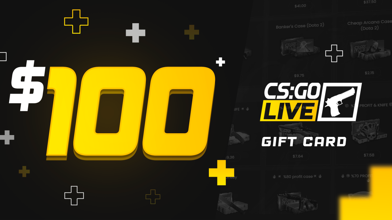 CSGOLive 100 USD Gift Card 117.15 usd
