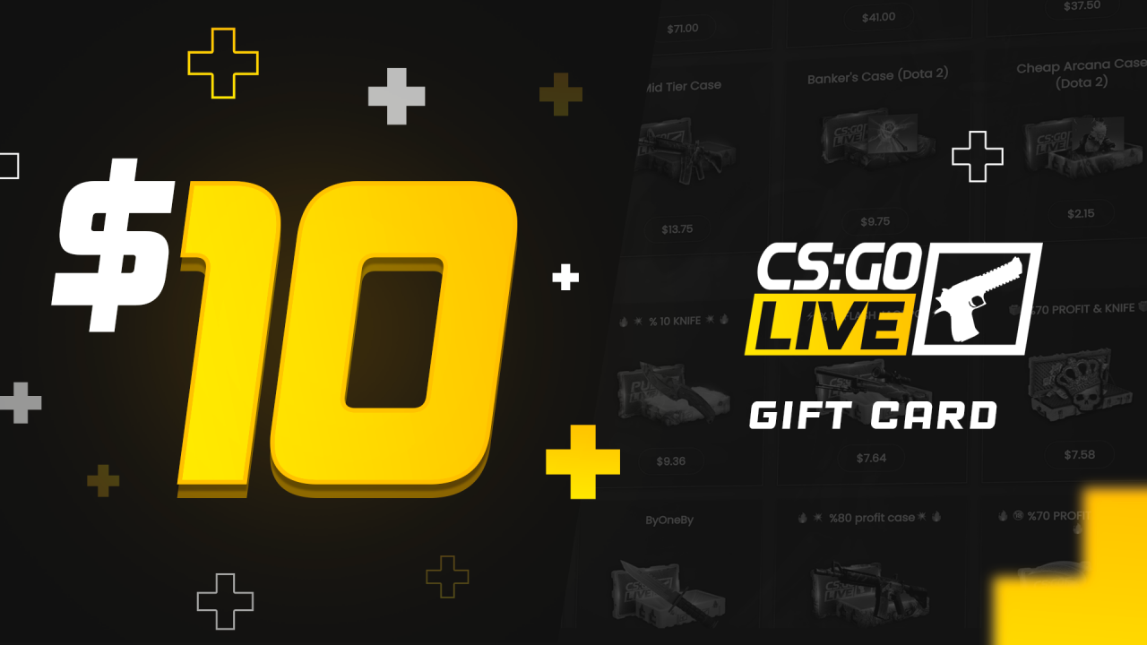 CSGOLive 10 USD Gift Card 11.72 usd
