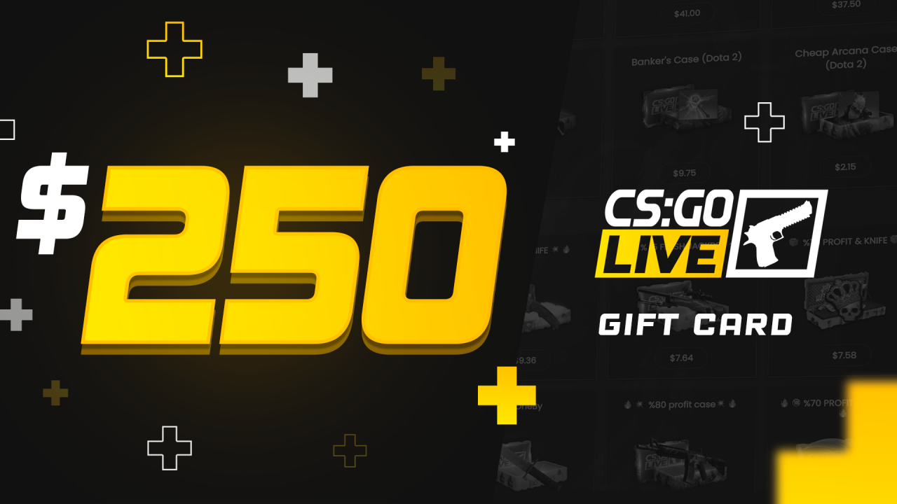 CSGOLive 250 USD Gift Card 292.89 usd