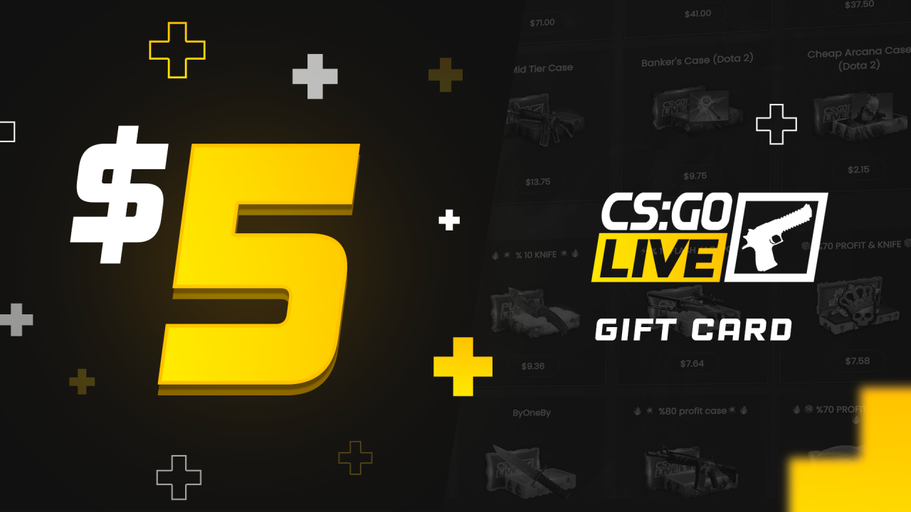 CSGOLive 5 USD Gift Card 5.85 usd