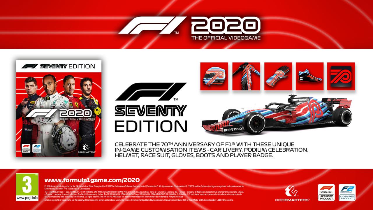 F1 2020 Seventy Edition Steam CD Key 57.54 usd
