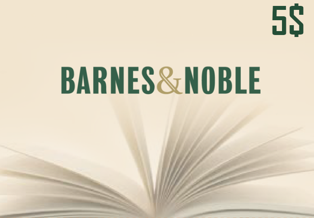 Barnes and Noble $5 Gift Card US 3.38 usd